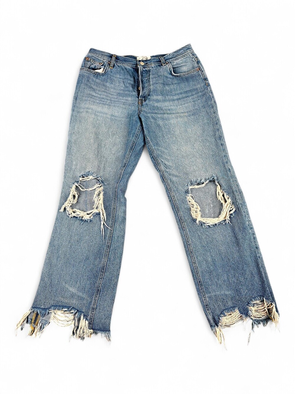 We The Free Straight Leg Distressed Jeans Size 29